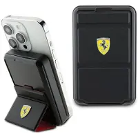 Ferrari Powerbank Metal Logo MagSafe induktion 15W 10000 mAh med standfunktion - svart