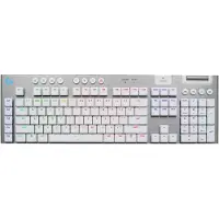 Logitech G G915 X - Tangentbord - LIGHTSPEED - full size - bakgrundsbelyst - trådlös - 2.4 GHz, USB, Bluetooth 5.0 - AZERTY - fransk - vit