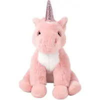 Teddykompaniet Gosedjur - Enhörning - 25 cm - Rosa - - One Size - Gosedjur