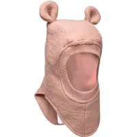 Huttelihut Balaklava - Ull/Bomull - Dubbel - Plys - Rose Blandat - - 1-2 år (80-92) - Balaklava - Dubbel