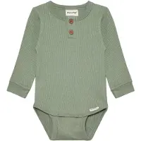 Minymo Body l/ä - Rib - Lily Pad - - 1 år (80) - Body L/Ä