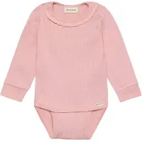 Minymo Body l/ä - Rib - Silver Rosa - - 50 - Body L/Ä
