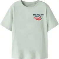 Name it T-shirt - NkmHikko - Pale Aqua - - 6 år (116) - T-shirt