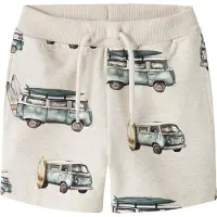 Name It Mini Sweatshorts - NmmJaxon - Peyote Melange - - 4 år (104) - Shorts