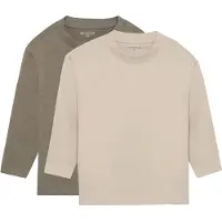 Minymo Tröjor - 2-pack - Loose Passform - Vetiver - - 11 år (146) - Tröja