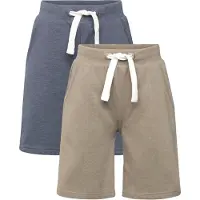 Minymo Sweatshorts - 2-pack - Vetiver - - 11 år (146) - Shorts