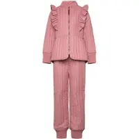 En fant Termokläder - Gammal Rose m. Volanger/Glitter - - 5 år (110) - Termokläder