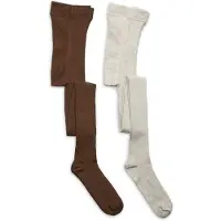 Minymo Strumpbyxor - 2-pack - Solid Rib - Trast - - 104/110 - Strumpbyxor
