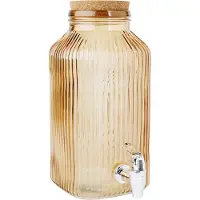 Cosy & Trendy Dryckesdispenser Med Tappkran Ockra Glas 3,35l