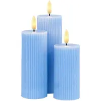 Sirius Home Sirius Sirius Smilla Uppladdningsbart blockljus Ø 5 cm - Blå - 3 st