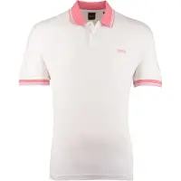 BOSS Cotton-jersey polo shirt with stripe trims