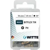 Witte Ph 2 Bitflex Tin 25 Mm Phillips Korsformad Skruvmejselbit 15 Enheter