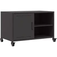 vidaXL Tv-bänk svart 68x39x43,5 cm stål