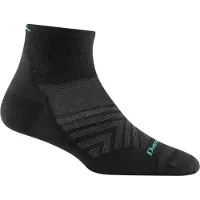 Darn Tough Women's Run Quarter No Cushion Ultra-Lightweight Sock Black