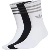 Adidas 3 Stripes Glitter Crew-strumpor 3 Par