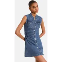 Lipsy Skjortklänning blå denim