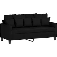 vidaXL 2-sitssoffa svart 140 cm tyg