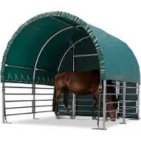 TOOLPORT Vindskydd 3x3m, PVC duk, mörkgrön, förankring expanderbultar