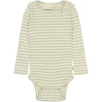 Petit Piao Body l/ä - Rib - PpSky - Frostig Green - - 1½ år (86) - Body L/Ä