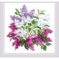 Riolis Counted Cross Stitch Kit 15,75"X15,75"-Lilac Blossoms (10 Count) -R2030