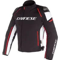 Dainese Racing 3 D-Dry Textiljacka Svart/Vit/Neonröd 48 Herrar sort