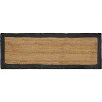 vidaXL Områdesmattor Rektangulär Naturlig och mörkgrå 80 x 200 cm Jute