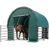 TOOLPORT Vindskydd 3x3m, PVC duk, mörkgrön, förankring jordspikar