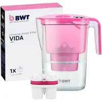 BWT Vida 2,6L, Vattenfilter kanna, 2,6 l, Rosa, Transparent