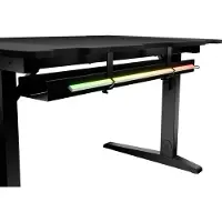 Genesis Holm Modular - Skrivbord - rektangulär - antracit, svart