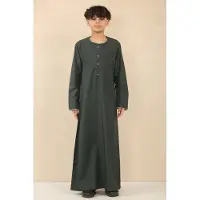 Thobez Kid's Boys Green Oman Eid Thobe Saudi Emirati Jubba Robe
