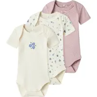 Name it Bodies k/ä - Noos - NbfBody - 3-pack - Jet Ström Flower - - 56 - Body K/Ä