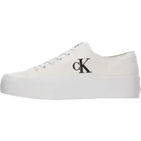 Calvin Klein Låg sneaker 'Flatform' svart / off-white