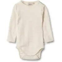 Wheat Body l/ä - Ull - Lucca - Äggskalmelange - - 56 - Body L/Ä