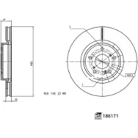 FEBI BILSTEIN Bromsskiva 186171