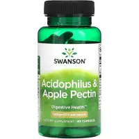 Swanson Health Acidophilus och Äppelpektin, 1 Miljard KFU, 90 Kapslar