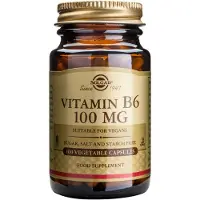 Solgar , Vitamin B6, 100 mg, 100 Vegetariska Kapslar