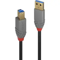 Lindy USB-kabel USB 3.2 Gen1 USB-A kontakt, USB-B kontakt 1.00 m Svart 36741