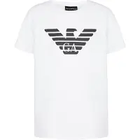 Emporio Armani T-shirt - Vit m. Marinblå - - 6 år (116) - T-shirt
