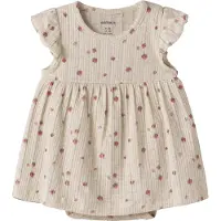 Name it Klänningsbody k/ä - Rib - NbfJelly - Peyotemelange - - 74 - Body K/Ä