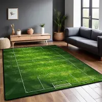 Textilien Fotbollsplan Matta Vardagsrum Vikbar Stor Storlek Golvmattor 200x300cm Halkfri Lekmatta för Barn Sovrum Maskintvättbar 60*90cm