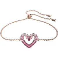 Swarovski Una Hjärtformad Kristallarmband Damarmband Rosa 5640300 Box (Random Color)