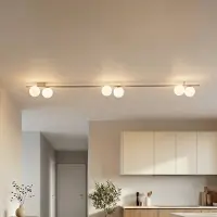 TK Lighting Taklampa Imelo , dimbar, Creme / bärnsten, Sovrum, Glas, Taklampa