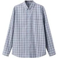 Mango Blus 'CUMIN' blå / pastellblå / brun / vit