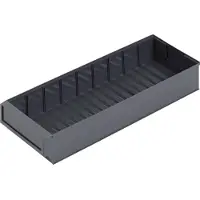 Alutec 66032 Genomskinlig lagerlåda stapelbar (L x B x H) 500 x 183 x 81 mm Mörkgrå 1 st
