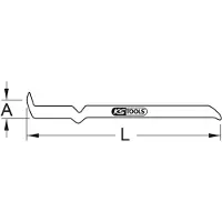 Ks Tools 963.9790 BRONZEplus Monteringsspak tung, krökt utförande 600 mm