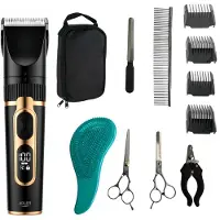 Adler Hårtrimmer för husdjur – professionell grooming-set – IPX6 – LED-display