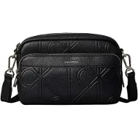 Calvin Klein Embossed Emblem Crossbody Camera Bag