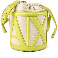 Armani Exchange för kvinnor. XW002183AF22635M7144 Bucket-väska naturlig (OSFA), Beige, Casual, Polyester