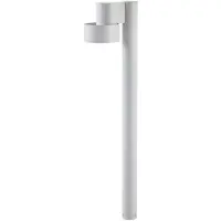 LUCANDE LED-väglampa Elune, ljusgrå, IP44, höjd 77 cm Elune, Aluminium / grå / zink, Aluminium / grå / zink, Modern