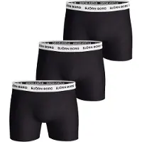 Björn Borg Cotton Stretch Boxers 3-pack Svart, XS